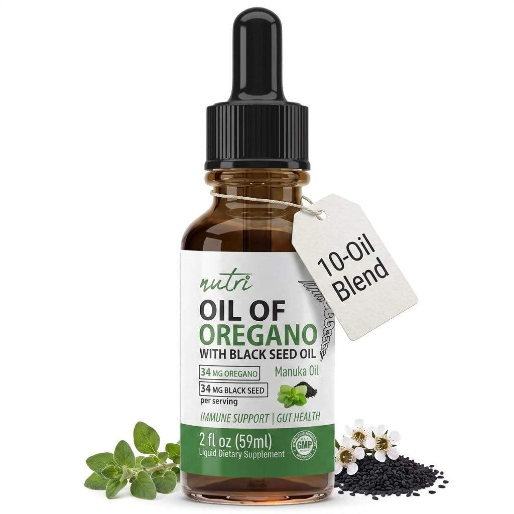 Nutri Oregano Oil Tincture w/Black Seed & Manuka - 10-in-1-59ml