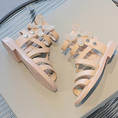 Kids Slides Girls' Sandals Summer Fashion Children's Rhinestone Roman Sandals Korean Edition Wee Squeak Boots2