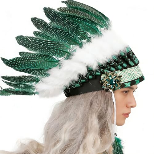 Accessoire culturel à plumes pour cheveux : bandeau de danse réglable