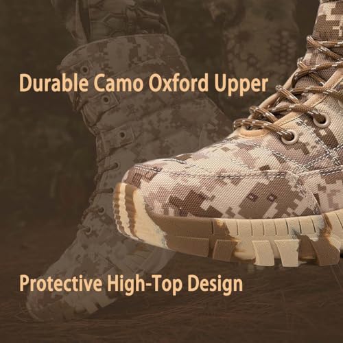 Men's Lightweight Tactical Combat Boots Lightweight & Slip-Resistant Sole2