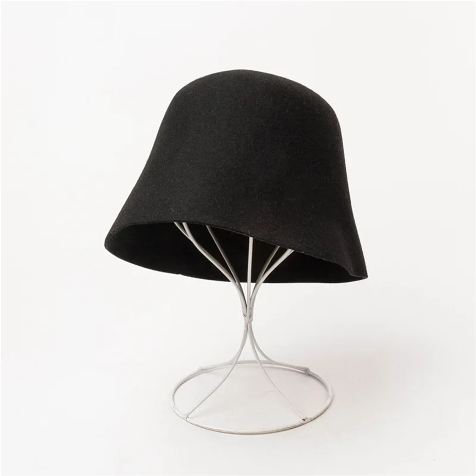 Cappello A Cloche Da Donna Cappello a cilindro piatto in feltro di lana da donna autunno inverno, cappello a secchiello vintage caldo ed elegante Per Donna