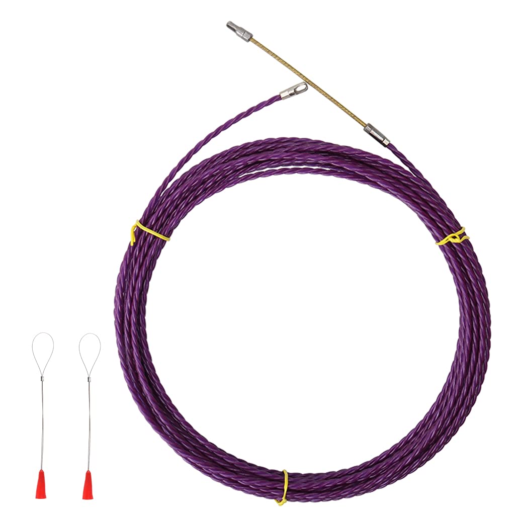 Spring for Head Electrician Threader Purple 5/10 / 15/20 / 25m Wire Cable Puller Fish Tape Strength Communicatio