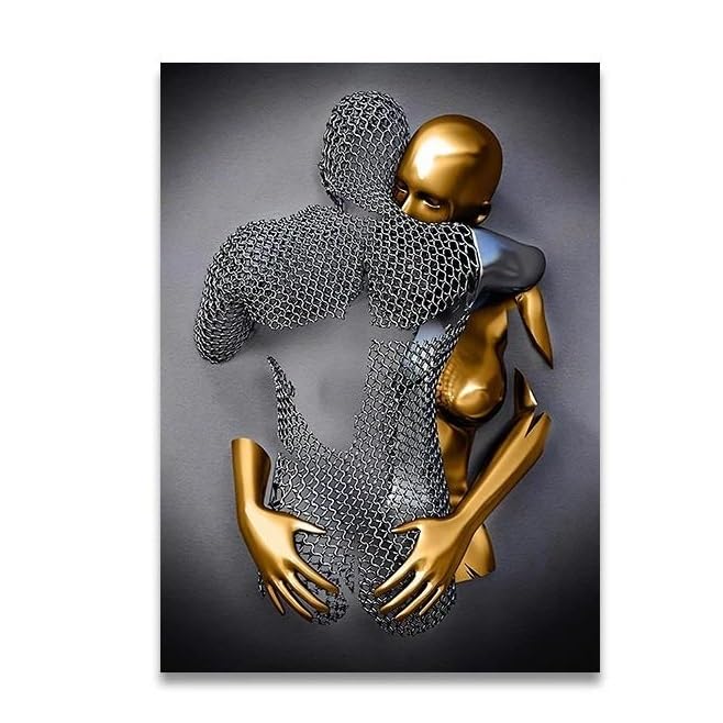 Peinture sur toile statue cœur d'amour XENITE art mural haut de gamme 40x60