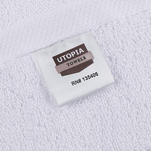 Image of Utopia Towels 72 Pack Premium Hand Towels Set, (16 x 28 inches) 100% Ring Spun Cotton, Ultra Soft and Highly Absorbent 600GSM Towels for Bathroom, Gym, Shower, Hotel, and Spa (White)