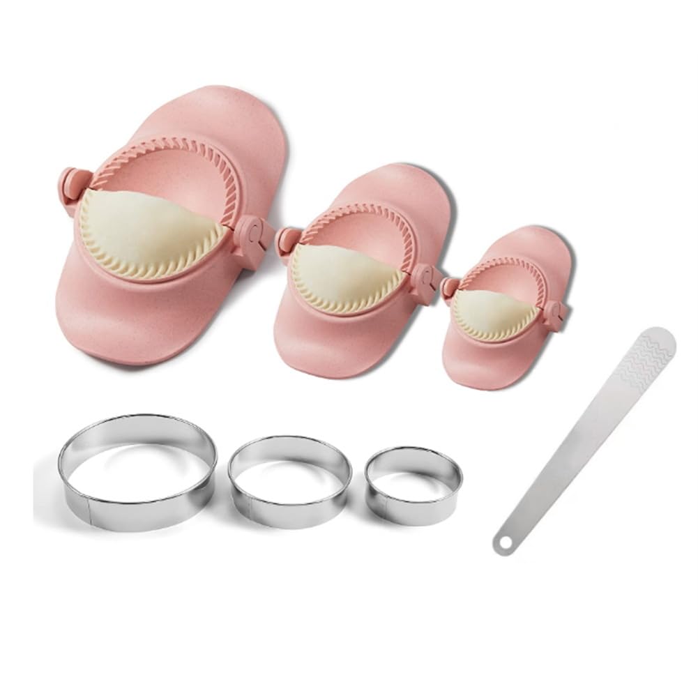 Mecerypt 1 Set Dumpling Set and Empanadas Press Maker Set Household Dumpling Mould Dumpling Mould, Pink
