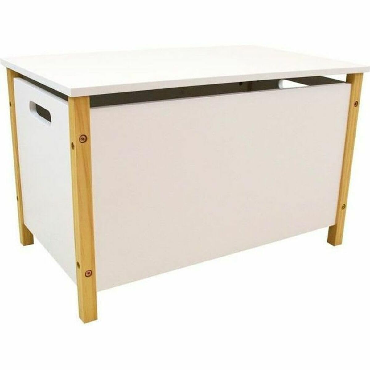 Coffre à jouets bas Scandiwood meuble de rangement bois 60 cm