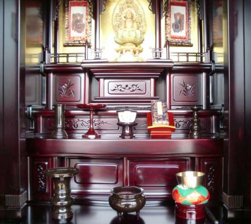 Amazon.co.jp: 仏縁堂ブランド：超大型唐木仏壇・2重扉高級彫り