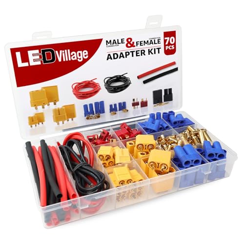 Ledvillage 70pcs Plug Adapter Kit