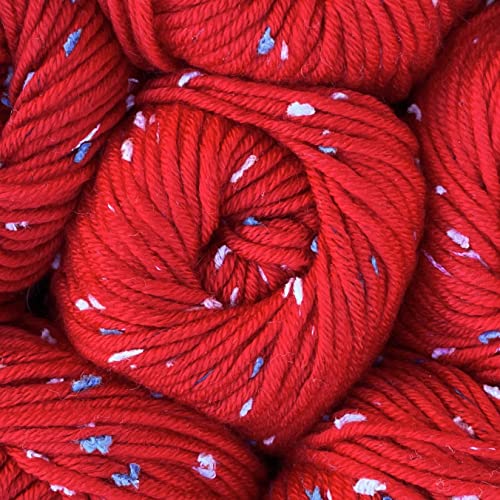 Image of Tweed Twinkles Soft Baby Yarn for Crocheting, 8-Pack (696Yds / 400G), Free Patterns - Acrylic Baby Blanket Knitting Yarn with Flecks - Size 3 DK Light Worsted Weight - Apple Red