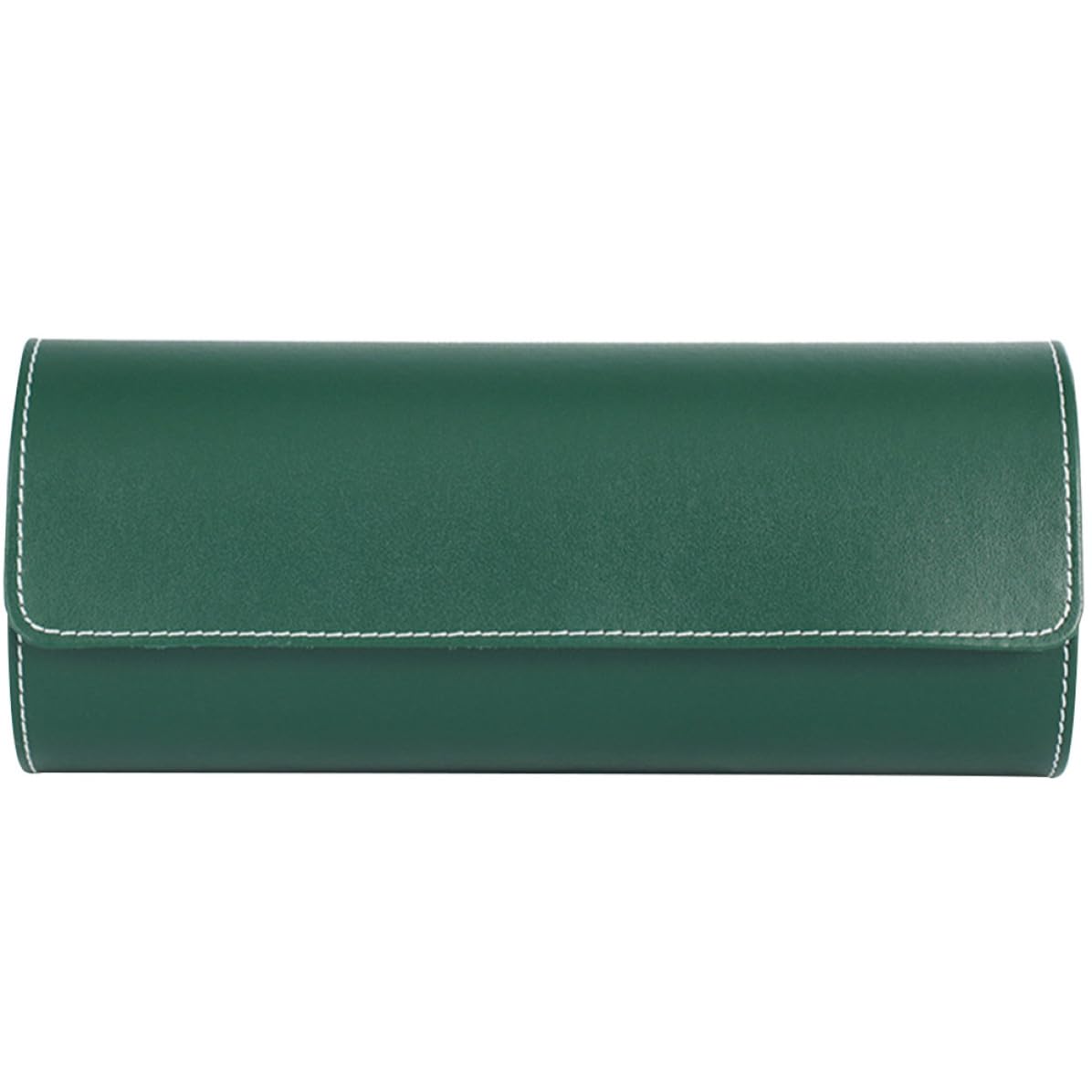 Mikikit Custodia e Sicura in Pelle Pu Verde Porta Orologi da Viaggio Organizer Classico Uomini per Piccoli e Orologi