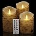 Comenzar Flickering Candles, Candles Birch Set of 3 (H: 4