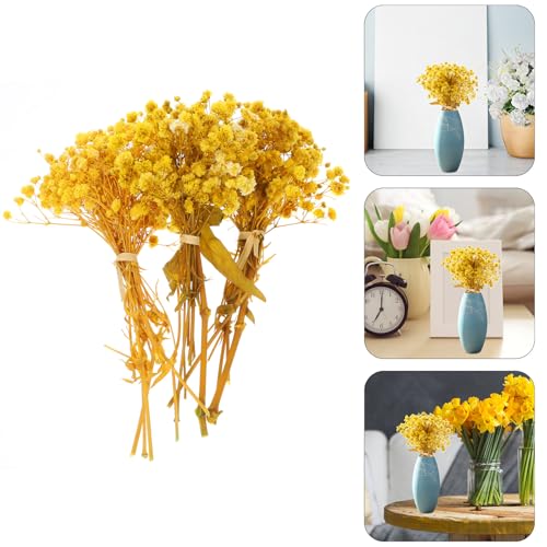 Ramo de flores secas VICASKY con jarrón, amarillo pequeño miniatura 7