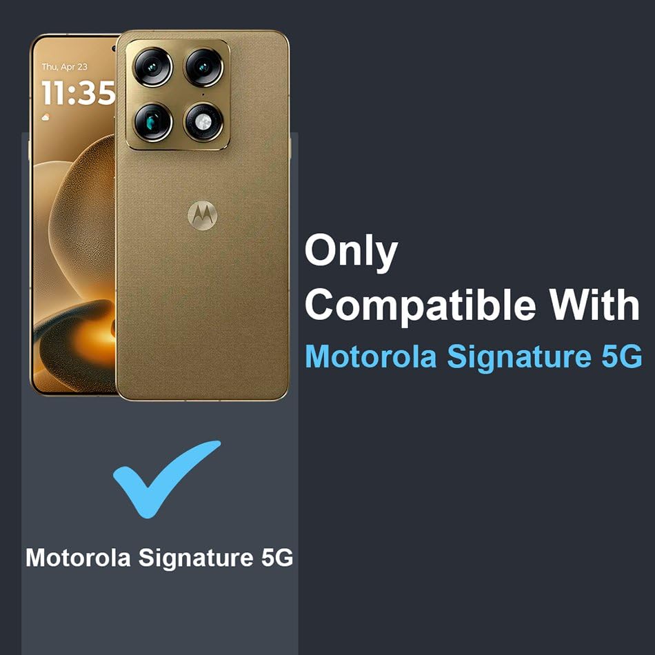 Image of Fashionury Crystal Clear Case for Motorola Signature 5G | Yellowing Resistance | Transparent TPU Silicone | Raised Camera Lips | Slim Transparent Cover