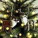 Basuo-9Q Realistic Plush Reindeer Figurine Set of 2 - Lifelike Christmas Deer Ornaments for Tree Hanging, Home & Car Decor - Woodland Animal Collectible, Holiday Photo Prop, Gift for Animal Lovers