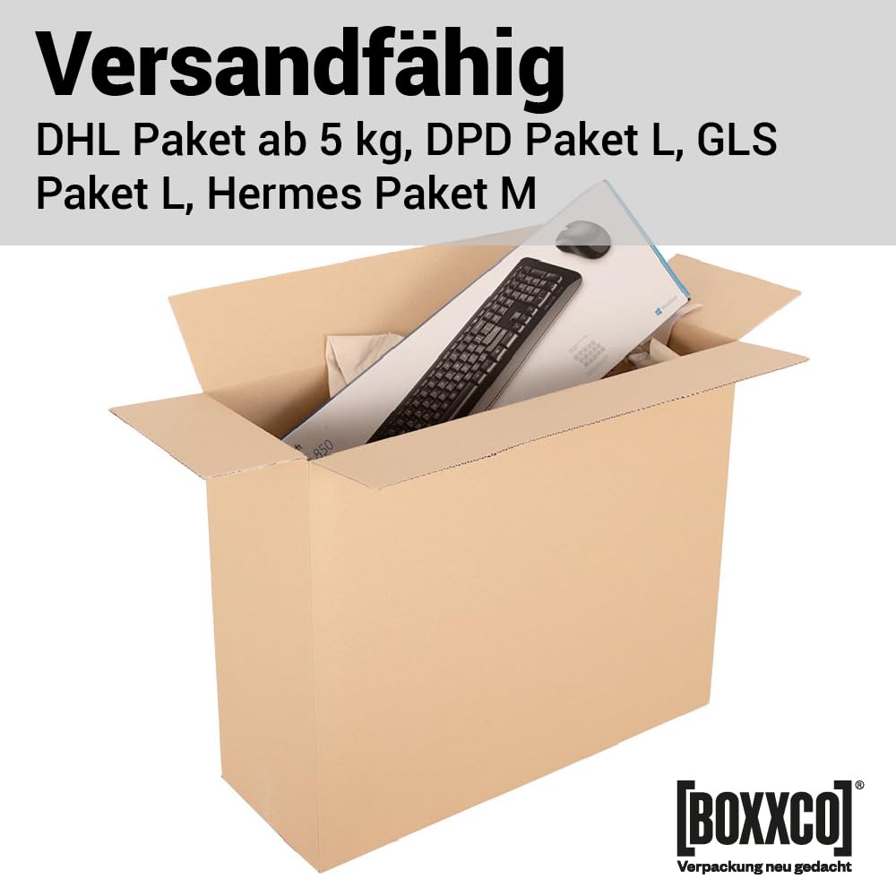 60 Stück 1-wellige Faltkartons 550x200x450 mm
