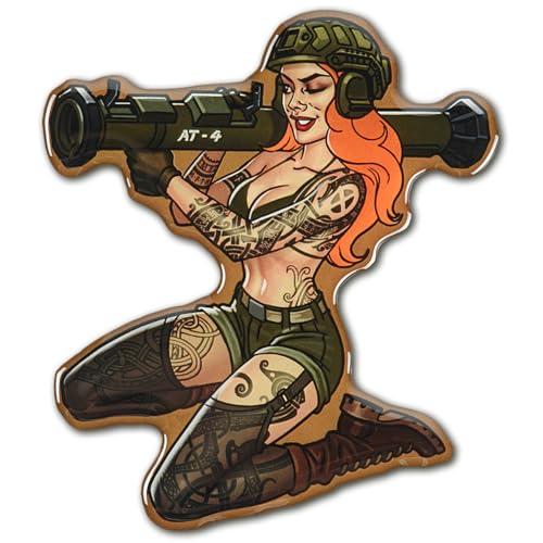 Image of M-Tac Morale Sticker Tactical Girl - 3D Tactical Military Sticker for Laptop, Tablet, Phone, Notebook, Car Bumper, Hard Hat (№10 AT4 Skandinavik)