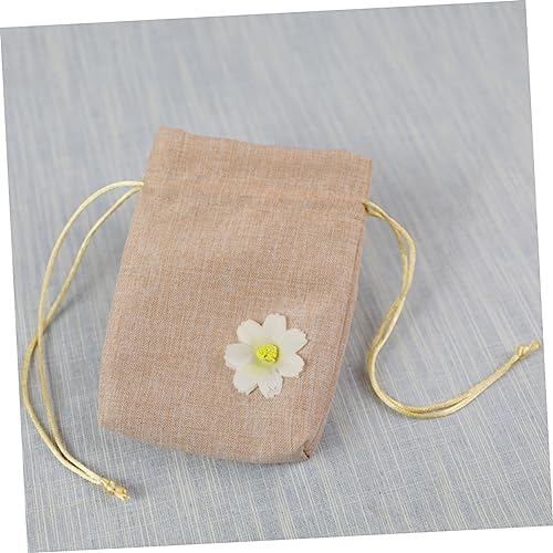 Bolsa pequeña con cordón lino 12 pcs para lavanda miniatura 7