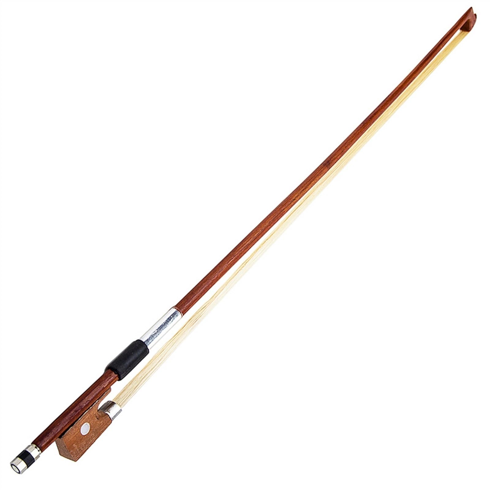 Muzyczny Dobrze Wyważony 1/4 4/4 Smyczek Skrzypcowy Końskie Włosie/Brazylijskie Drewno Uchwyt Plastikowy Smyczek Skrzypcowy Akcesoria Skrzypcowe Instrumenty(1-4 Sandal Wood)