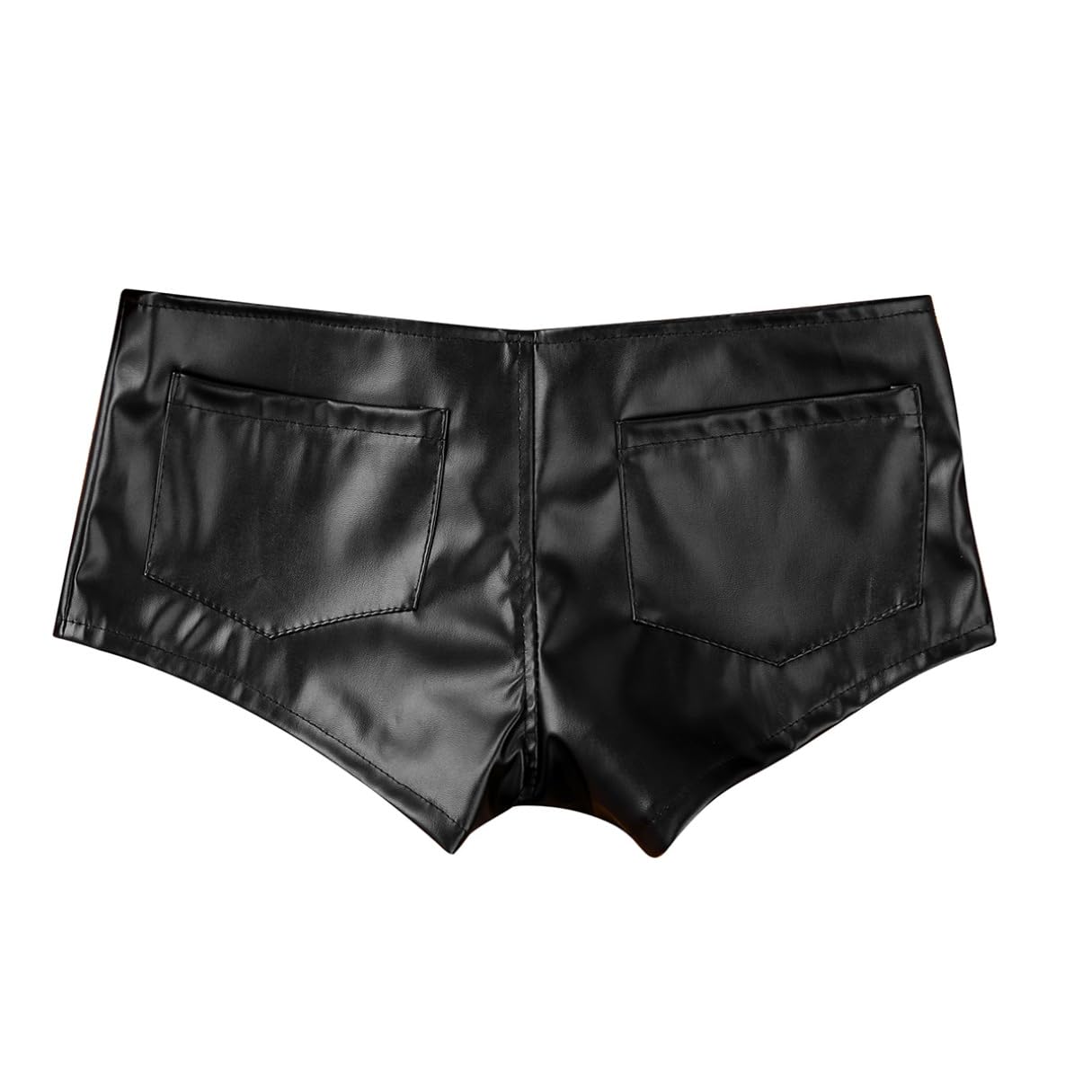 iiniim Booty Pantalones Cortos Cuero para Mujer Cintura Alta Ropa de Danza Baile en Barra Clubwear Traje Pole Dance Bodycon Hot Shorts