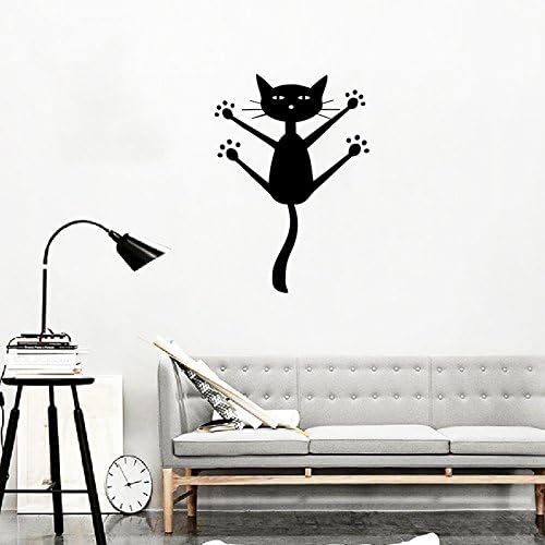 A Cute Black Cat Wall Sticker Decal for Home Decor Halloween Party Window Decal, Jumping Cat - Image 5