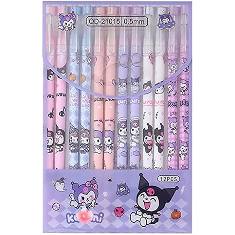 CYOIDAI Anime Pens 12pcs Black Gel Ink Pens Anime School Supplies Back to School Gifts (kur0m1-12pcs) Cover