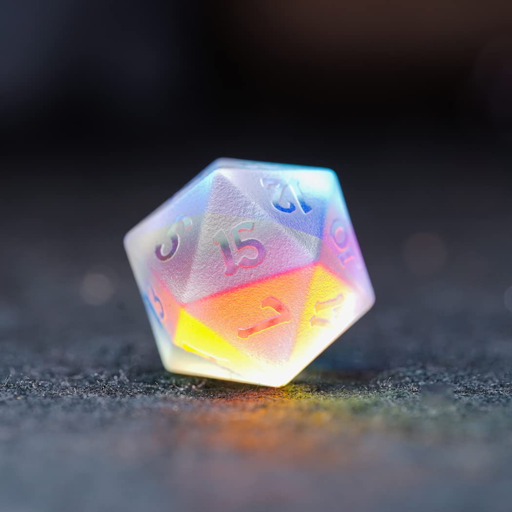 LANGWEI D&D Dice Set Joli Cristal Polyédrique Jeu De Rôle Dés pour Donjons Et Dragons Pathfinder Shadowrun Jeu De Rôle, Cadeau Créatif