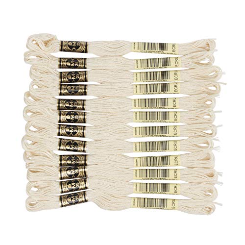 Image of DMC 6-Strand Embroidery Cotton Floss - Ecru - 12 /Pkg
