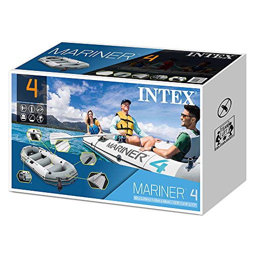 Intex Schlauchboot Boot Mariner 4 Set Phthalates Free Inkl. Paddel und Luftpumpe - Professional Series, 68376np