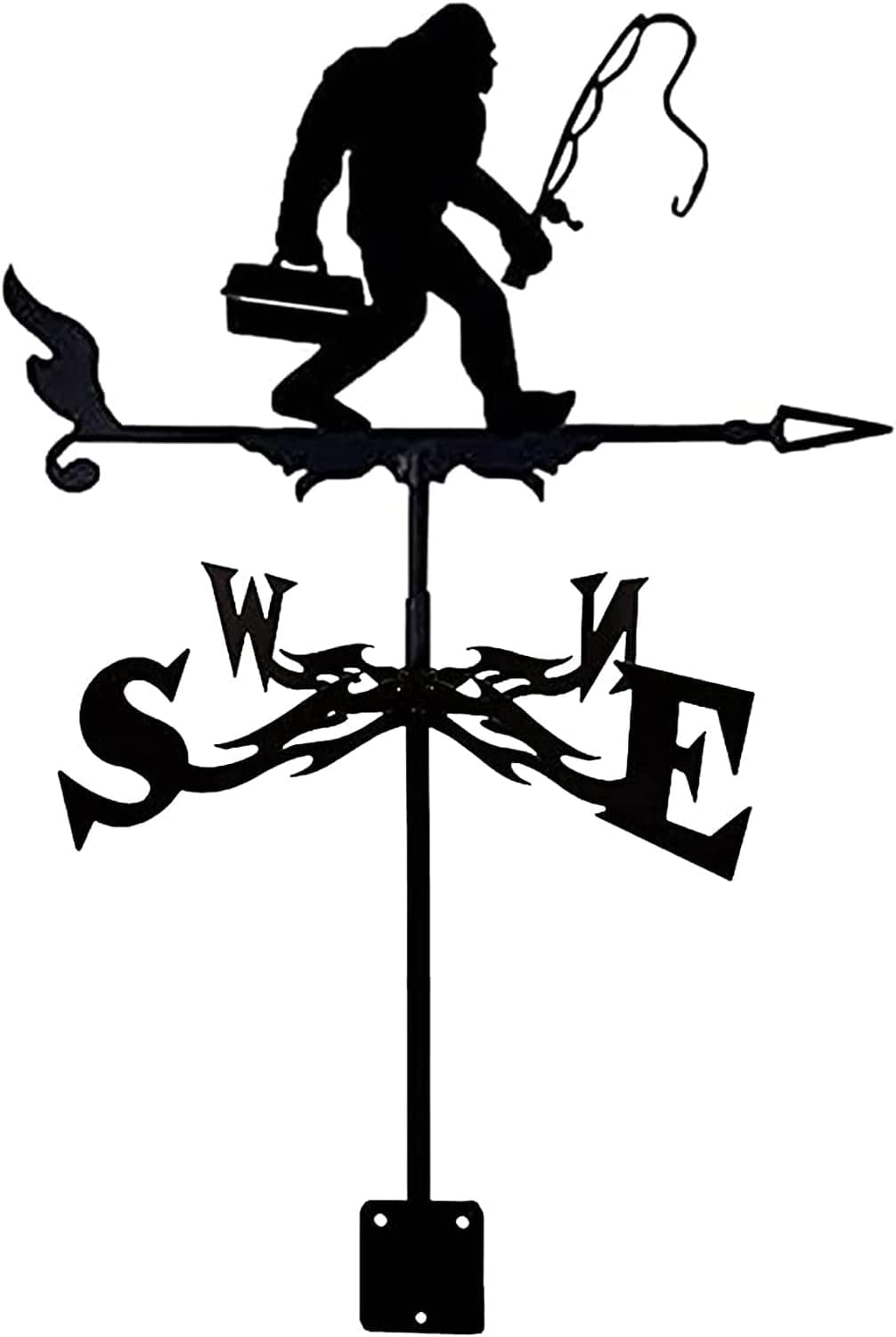 Stainless Steel Outdoor Weathervane Ornament Weather Vane for Garden Garage Dome Barn Decoration