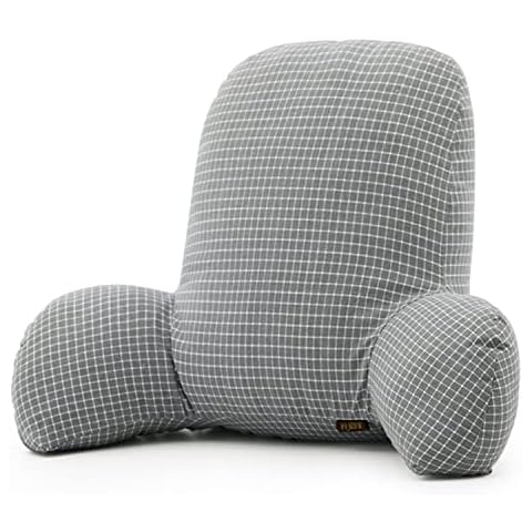 AQAQ Reading Pillow, Reading Cushion with Armrest, Detachable Back Support Cushion, Office Seat Lumbar Pillow, Lumbar Support Pillow for Reading/Watching TV/Sitting Up in Bed Cover