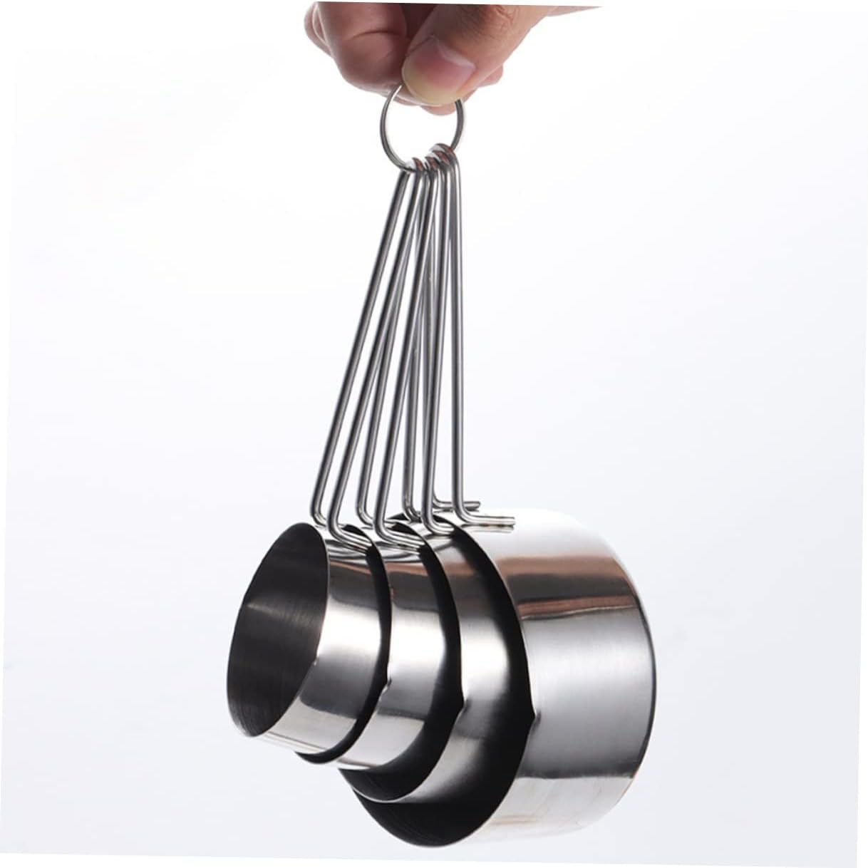 KICHOUSE 8pcs Measuring Spoon and Cup Set Stainless Steel Kitchen Supplies Baking Tools