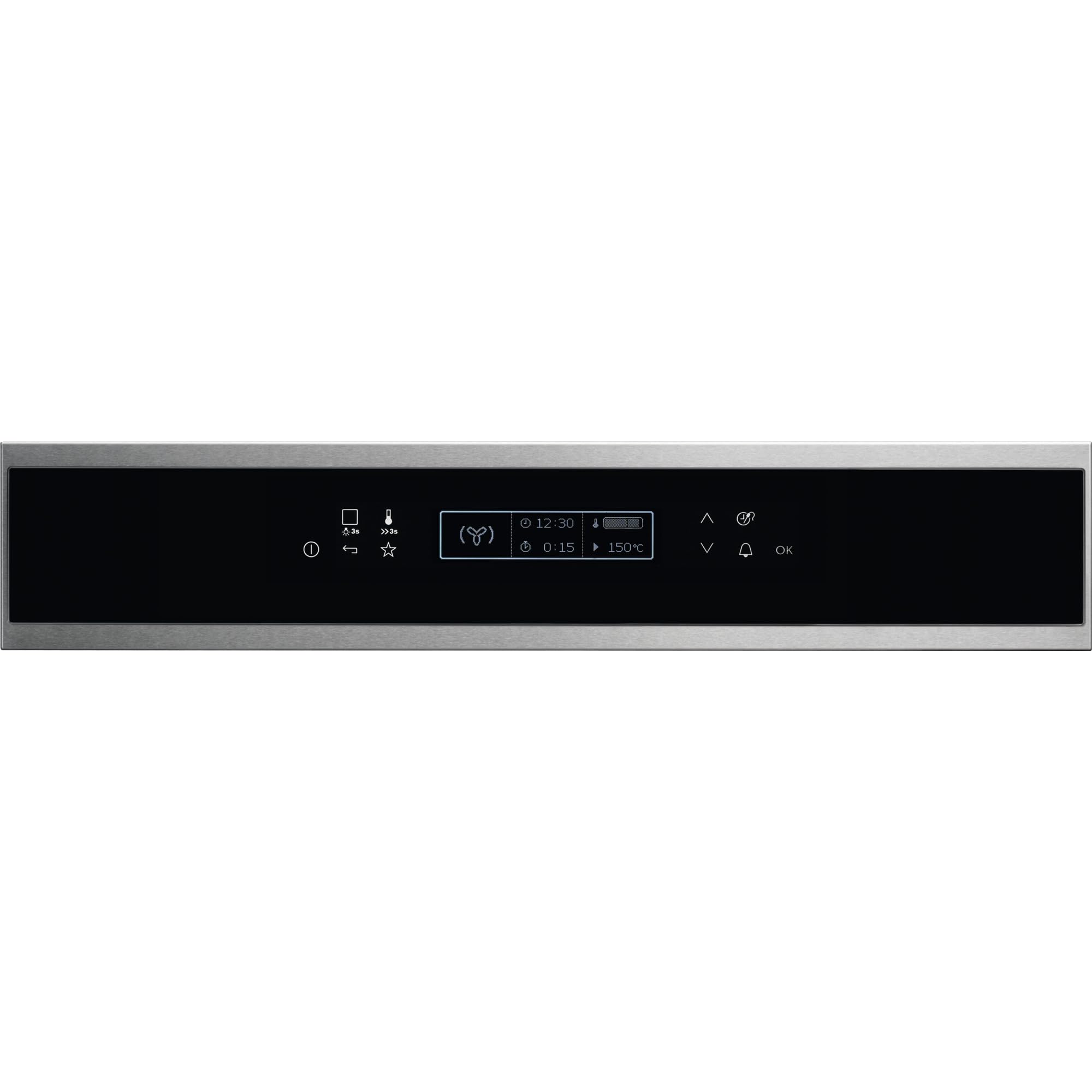 Electrolux EVE8P21X Horno Multifunción a Vapor Compacto con Limpieza Pirolítica, 19 Funciones (3 pirólisis), 90 programas automáticos, Sonda Térmica, Calentamiento Rápido, Display LED, Negro, A+