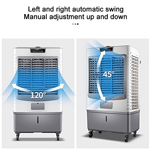 Raffreddatore d'aria evaporativo, umidificatore e aria condizionata 3 in 1, grande serbatoio d'acqua da 55 litri, raffreddamento efficiente con motore potente