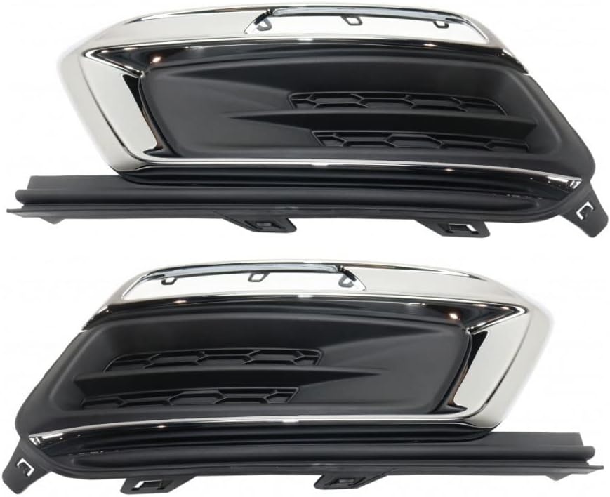 For Chevy Cruze 2015 2016 Bumper Cover Grille Passenger Side | Black w/Chrome | Replacement For GM1039184 | 191275355404