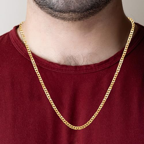 Men's Solid 10k Yellow Gold 10mm Cuban Link Chain Necklace2