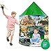 AGRYMER Tente Enfant,Cabane Enfant Intérieur Exterieur Dinosaure Cabane De Jardin Portable Jeu De Maison Pliable Chateau Gonflable avec Sac De Transport pour Les Garçons Et Les Filles