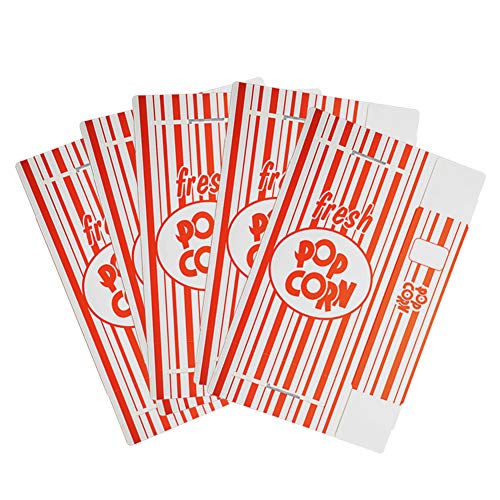 image for Fasmov Set of 100 - Close Top Movie Theater Popcorn Boxes, Carnival Ci