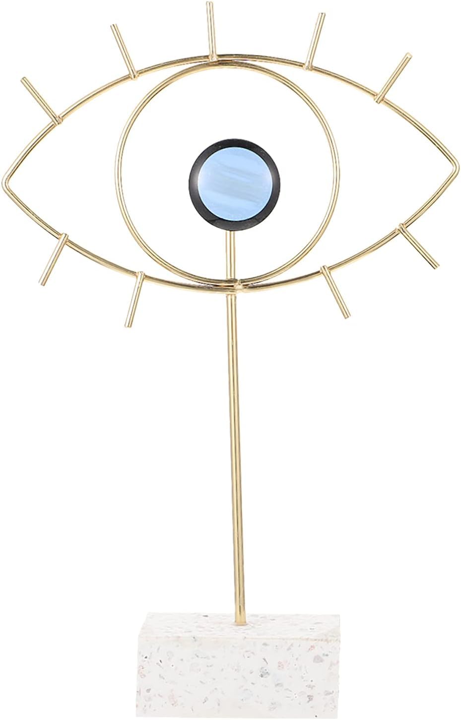 Niltracy Red Evil Eye Statue Golden Turkish Evil Eyes Luck Desktop Ornament For Home Decor