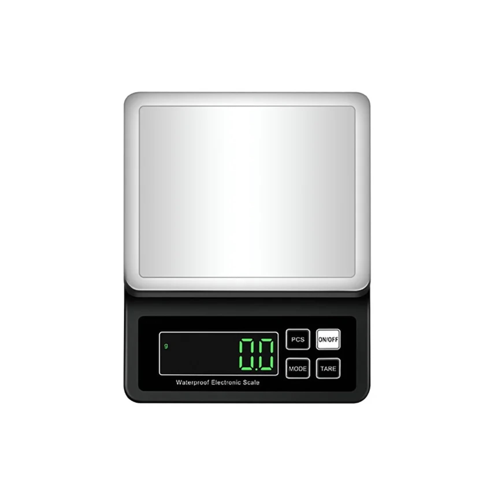 Waage - Küchenwaage IP67 Voll wasserdicht 0,1 g/1 g elektronische Waage aus Edelstahl(Black 15Kg 1g)