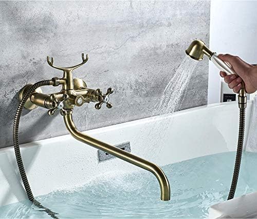 Kitchen Taps Bathtub Faucets Telephone Style Dual Handle Mixer Bathroom Bath Outlet Nozzle Shower Faucet with Hand