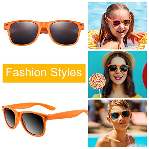 TUPARKA 12 Pack Sunglasses in Bulk School Party Goody Bag Fillers for Birthday Party Beach Pool Party, Orange4