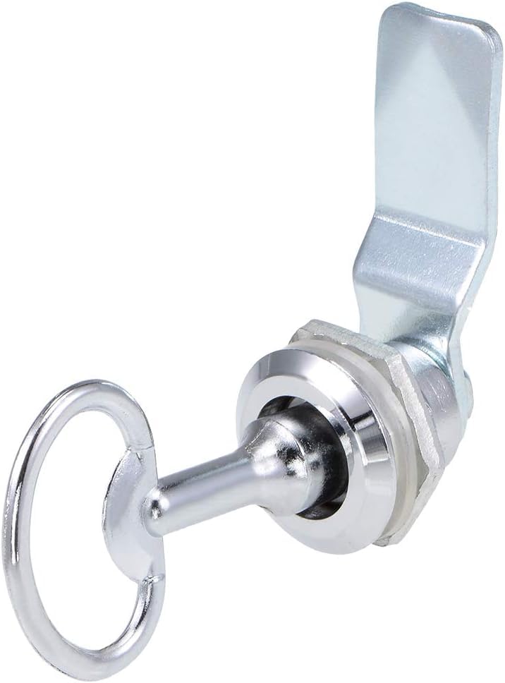 2-Piece Electric & Gas Meter Box Lock Set With Triangle Key, Zinc Alloy Cam Lock For 3/4" Cylinder