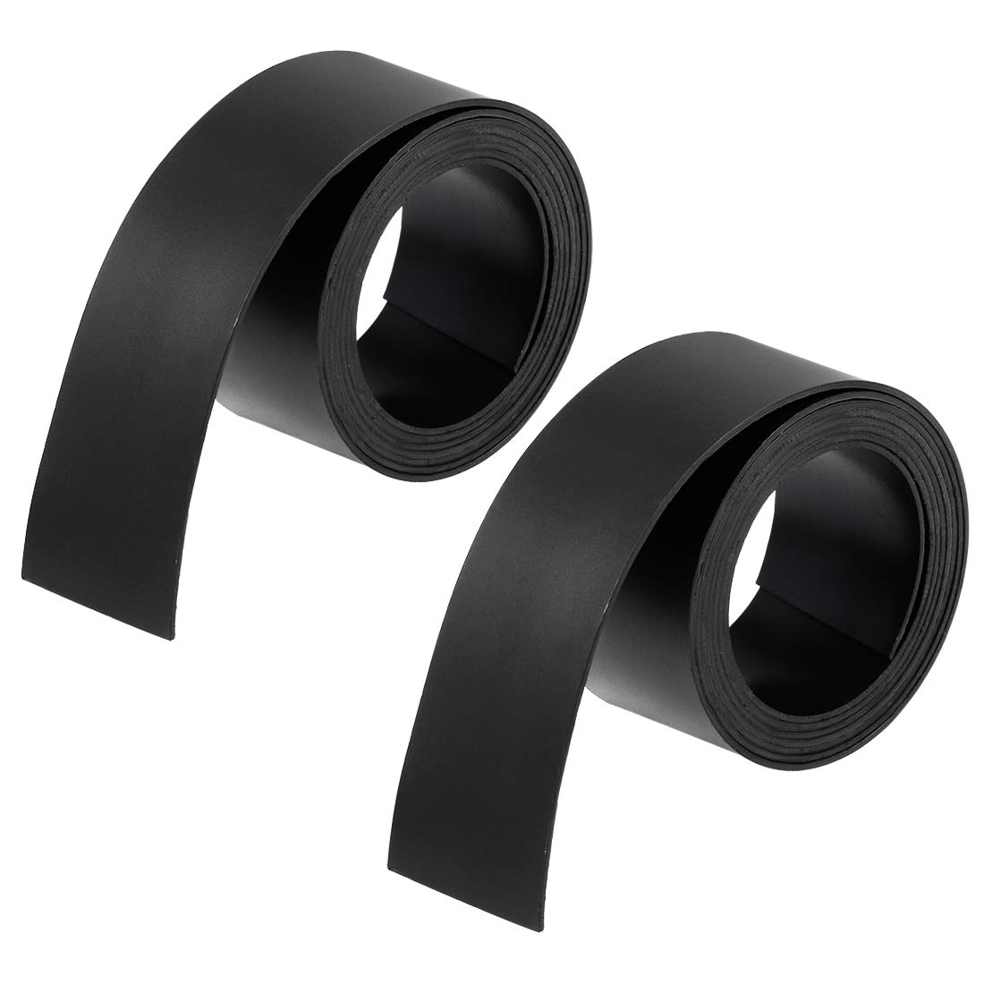 uxcell 2 Pcs Dry Erase Magnetic Strip 1 Inch x 3.3 Feet Magnetical Sheet Labels Stickers Writable Black for Whiteboards Refrigerator and Crafts