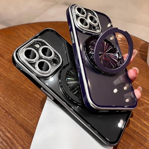 Coque iPhone 11 violette avec support montre business magnétique - 2