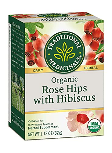 Traditional Medicinals Tea Rose Hips Hibiscus Organic, 16 ct