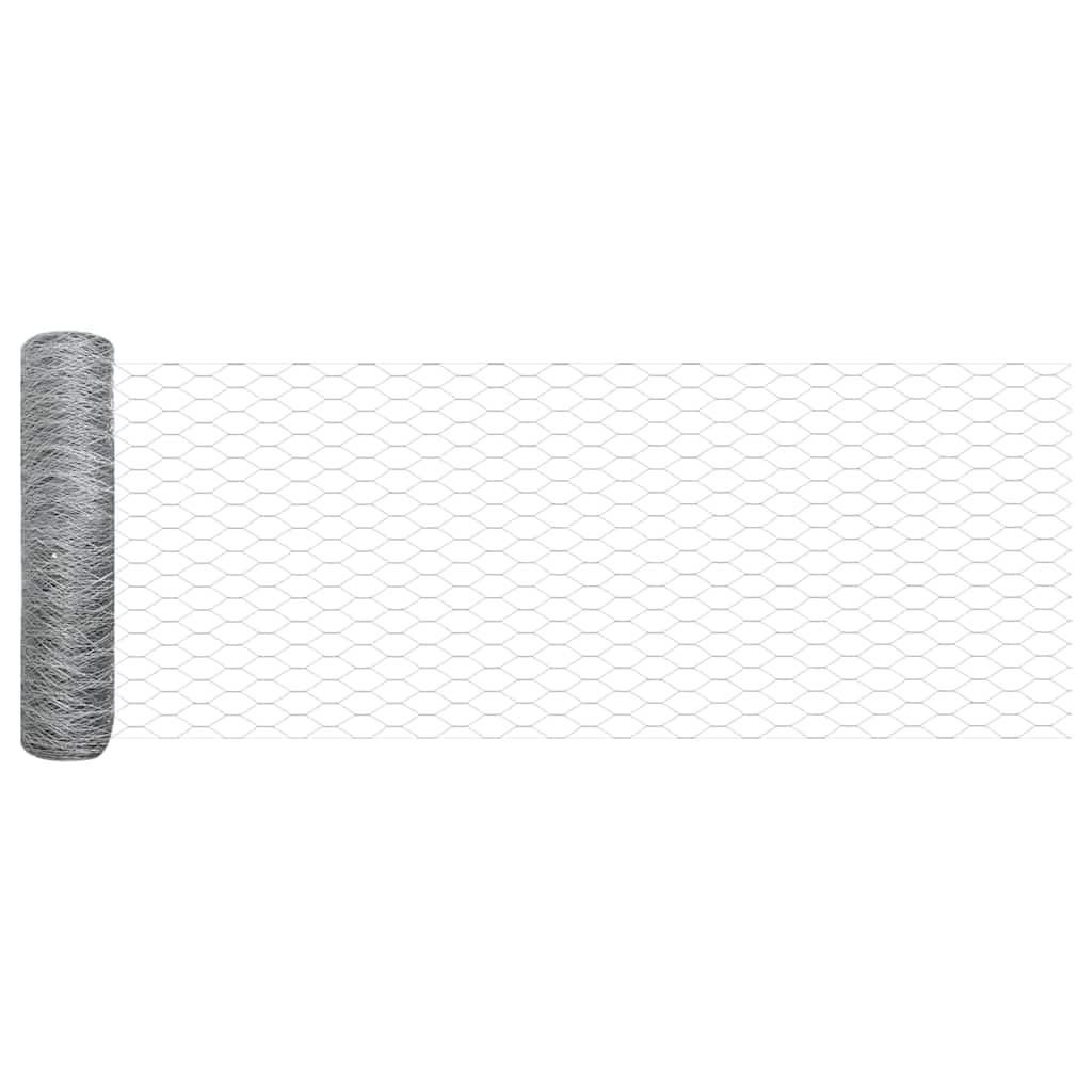 Genérico Cerca Hexagonal Plateado 0,8 x 100 m Acero galvanizado,Bricolaje,Vallas de jardín,Paneles de Vallas,Plata,42005751