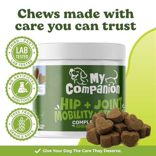 MyCompanion Hip & Joint Supplement for Dogs – Glucosamine, Turmeric & MSM – Supports Mobility, Flexibility & Joint Health – 120 Chicken Flavour Chews, 300g - Image 4
