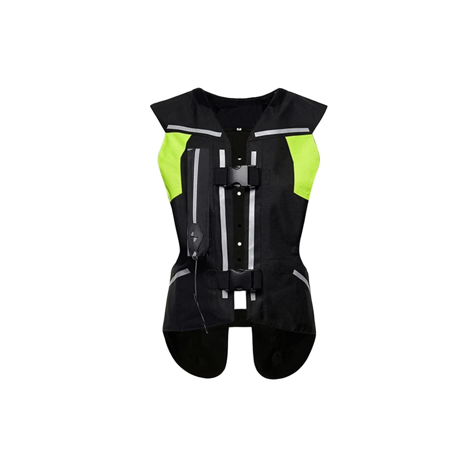 Chaleco De Airbag De Motocicleta Durante Toda La Temporada con Vértebras De Cuello Y Cola Adecuado for Hombres Adultos (Color : Black, Size : 3XL)