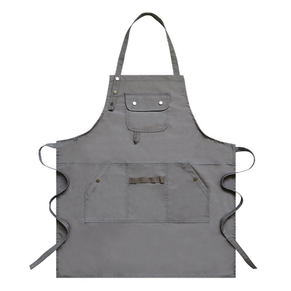 TEESONG Grembiule da Cuoco Grembiule di Tela Coreano for la Cucina Domestica, caffè, Latte, tè, Cottura, semplici Abiti da Lavoro in Tinta Unita for Uomini e Donne Grembiuli da Uomo(A)
