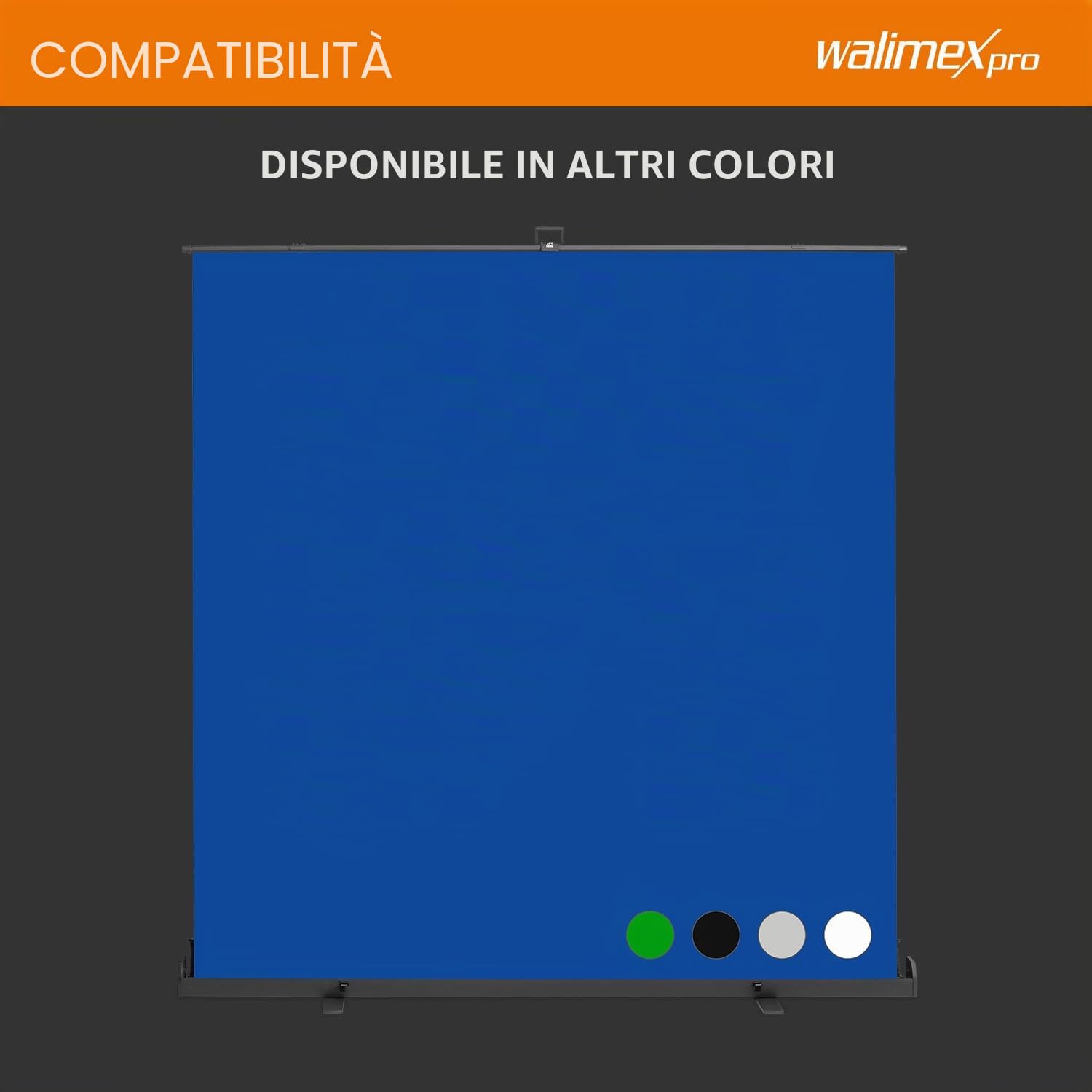 walimex pro Roll-up Panel Background 210 x 220 cm Green